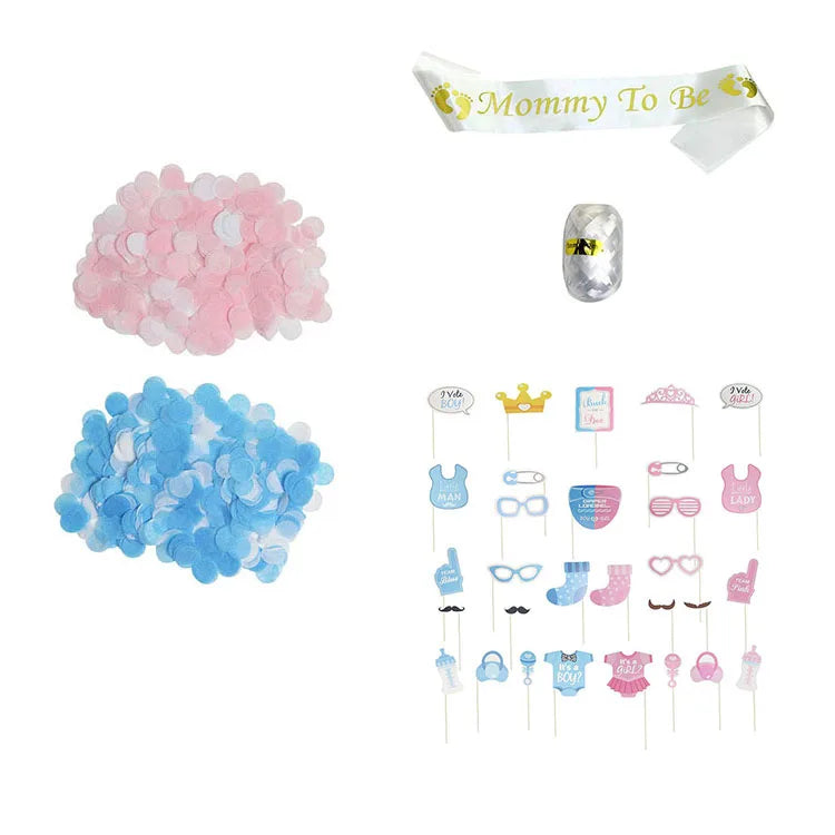 Baby Gender Reveal Party Decoration Set Supplies