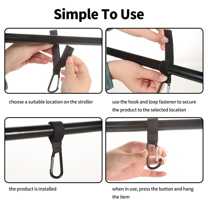 Stroller Hooks Buckles Organizer