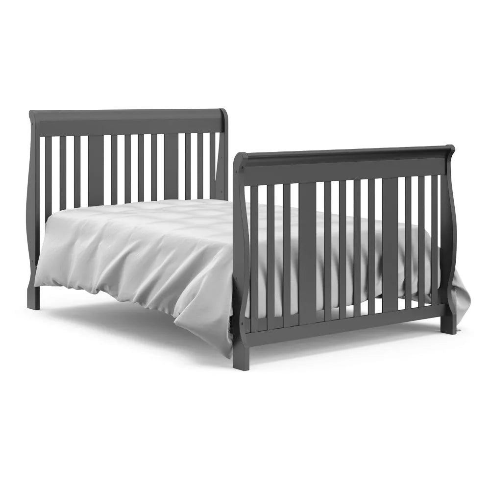 Portofino 5-in-1 Convertible Crib and Changer (Gray)