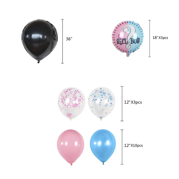 Baby Gender Reveal Party Decoration Set Supplies