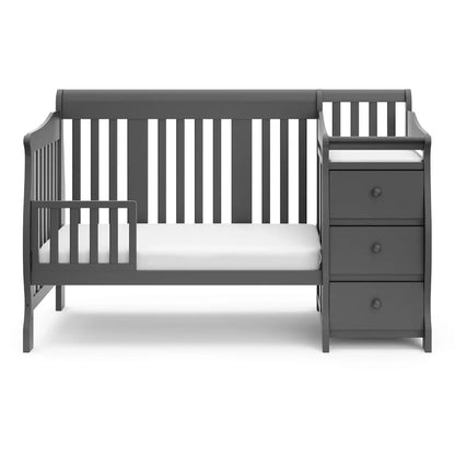 Portofino 5-in-1 Convertible Crib and Changer (Gray)