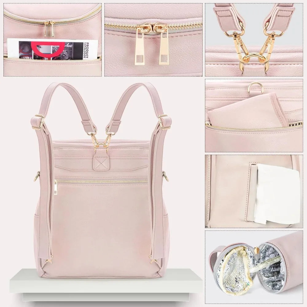 Fashion Leather Mommy Backpacks